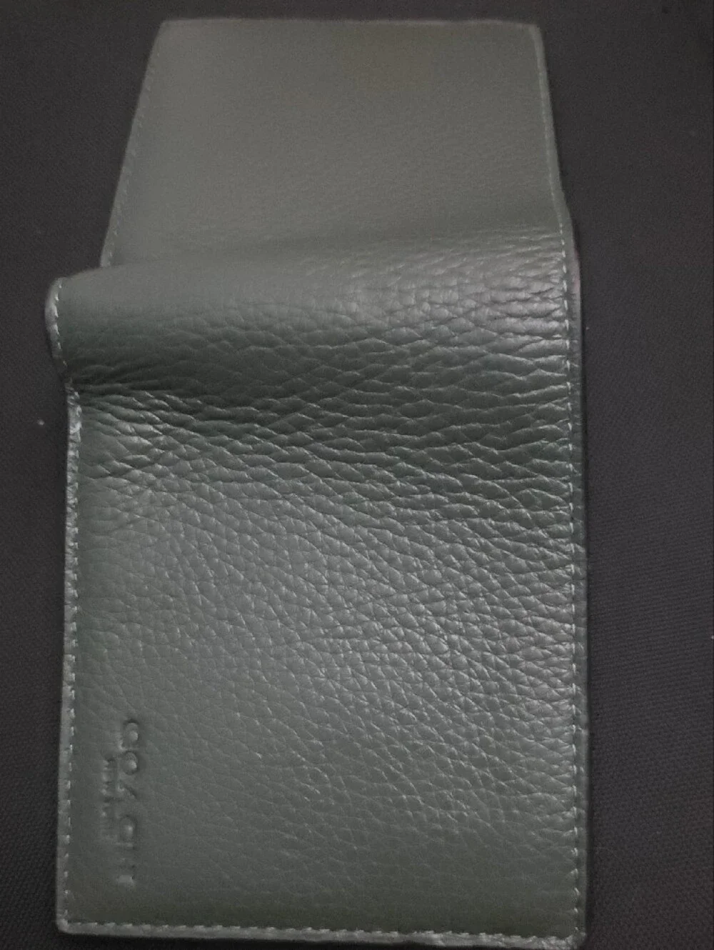 Coach Men's Pebbled Leather Wallet in Green